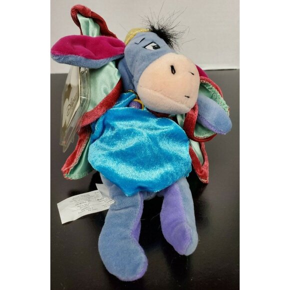 Disney Store Mini Bean Bag Maiden in Distress Eeyore 9" Plush - Winnie The Pooh - Picture 1 of 9